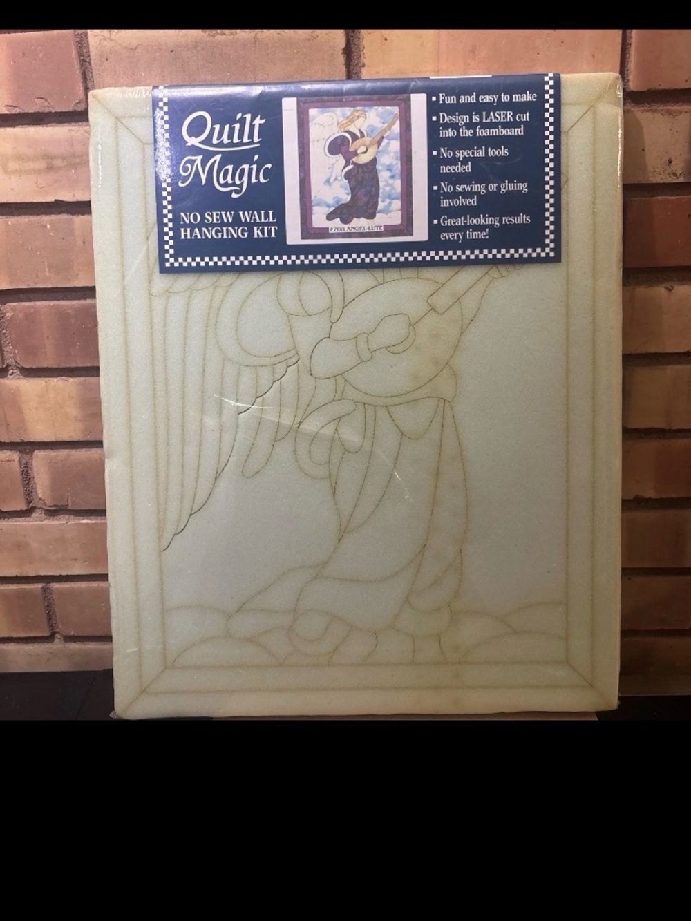 Vintage Quilt Magic No-Sew Wall Hanging Kit #708 Angel-Lute